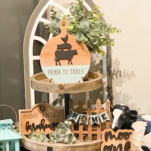 Farmhouse Tiered Tray Digitial Download SVG