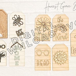 Interchangeable Bead Tag for Tiered Tray DIGITAL DOWNLOAD SVG