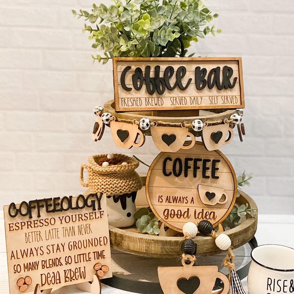 Coffee Bar Tiered Tray Digitial Download SVG