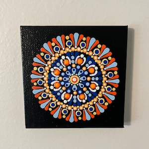 Wall art - Dot Mandala - Hand Painted Canvas