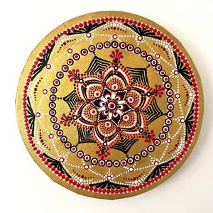 Wall art - Dot Mandala - Hand Painted Canvas - Angelo