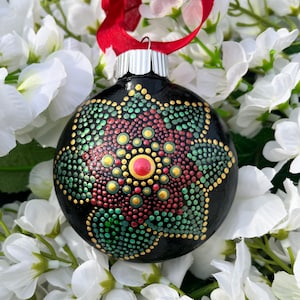 Ornament - Hand-Painted Mandala Ornament | Unique Holiday Gift