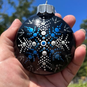 Ornament - Hand-Painted Mandala Ornament | Unique Holiday Gift