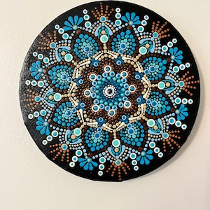 Wall art - Dot Mandala - Hand Painted canvas
