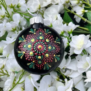 Ornament - Hand-Painted Mandala Ornament | Unique Holiday Gift