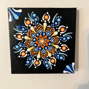 Wall art - Dot Mandala - Hand Painted Canvas
