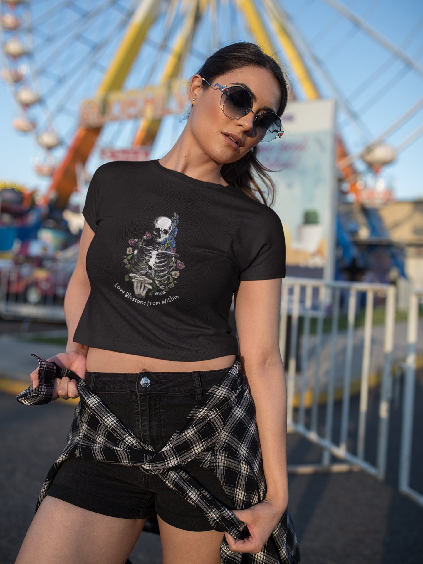 Goth Crop Top Witch Crop Top Emo Crop Top Women S Gothic Etsy