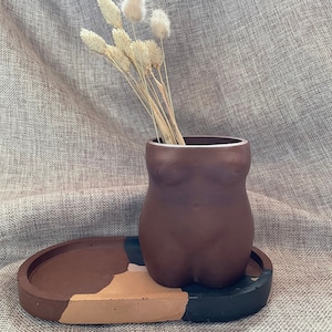 Jesmonite Body Vase Plant Pot | Naked Form Body Vase | Curvy Female Bum Vase Boob Vase Pen Pot | Brush Holder | Body Positive Gift For Her