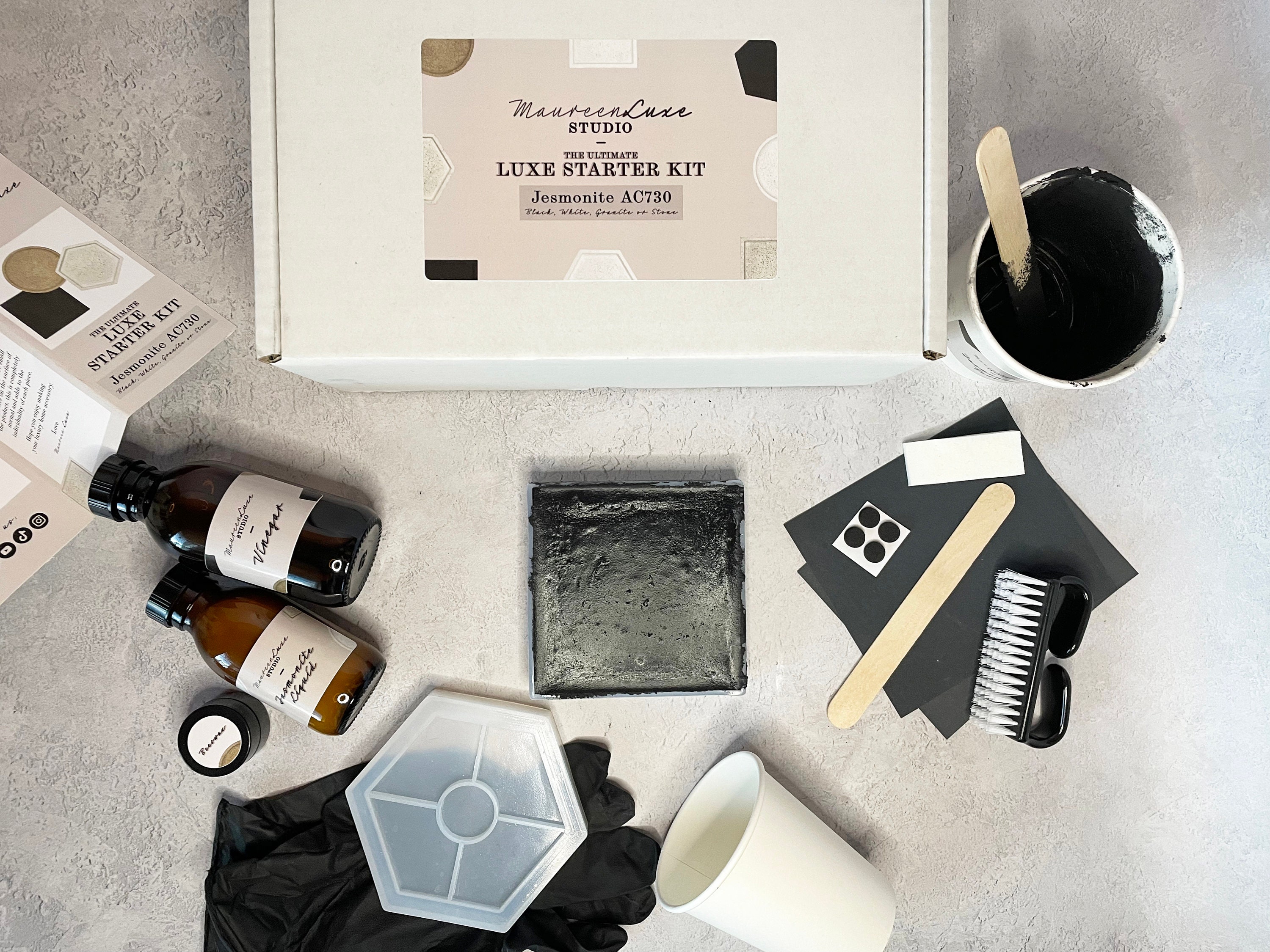 DIYジェスモナイトコースタートレイキット：セメント鋳造ホビー