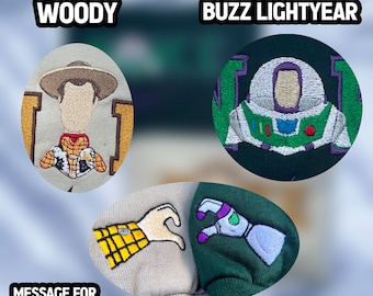 Woody & Buzz Embroidered Sweatshirt, Toy Story Matching Couple Hoodies