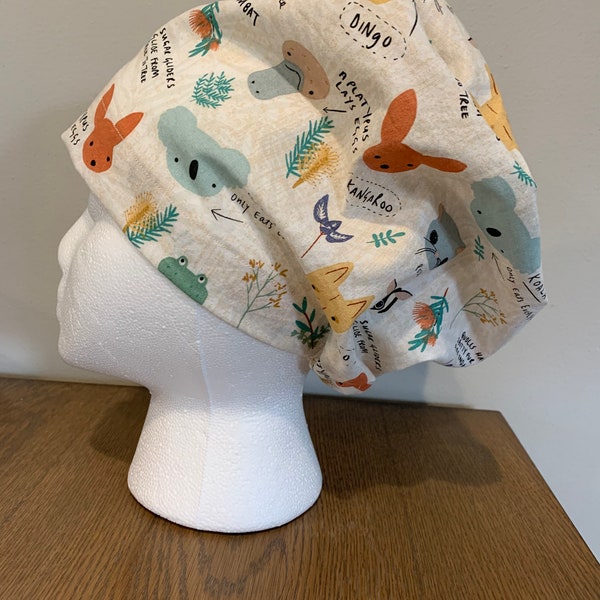 Wild Cute Animal Australia Euro Style Scrub Cap