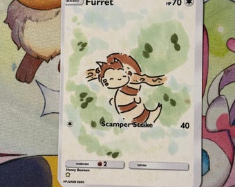 Furret Doodle Card Print