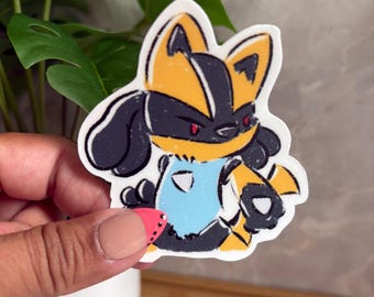 Shiny Lucario Sticker 3inch Matte Vinyl (water/weather resistant)