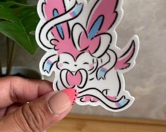 Sylveon Sticker 3inch Matte Vinyl (water/weather resistant)