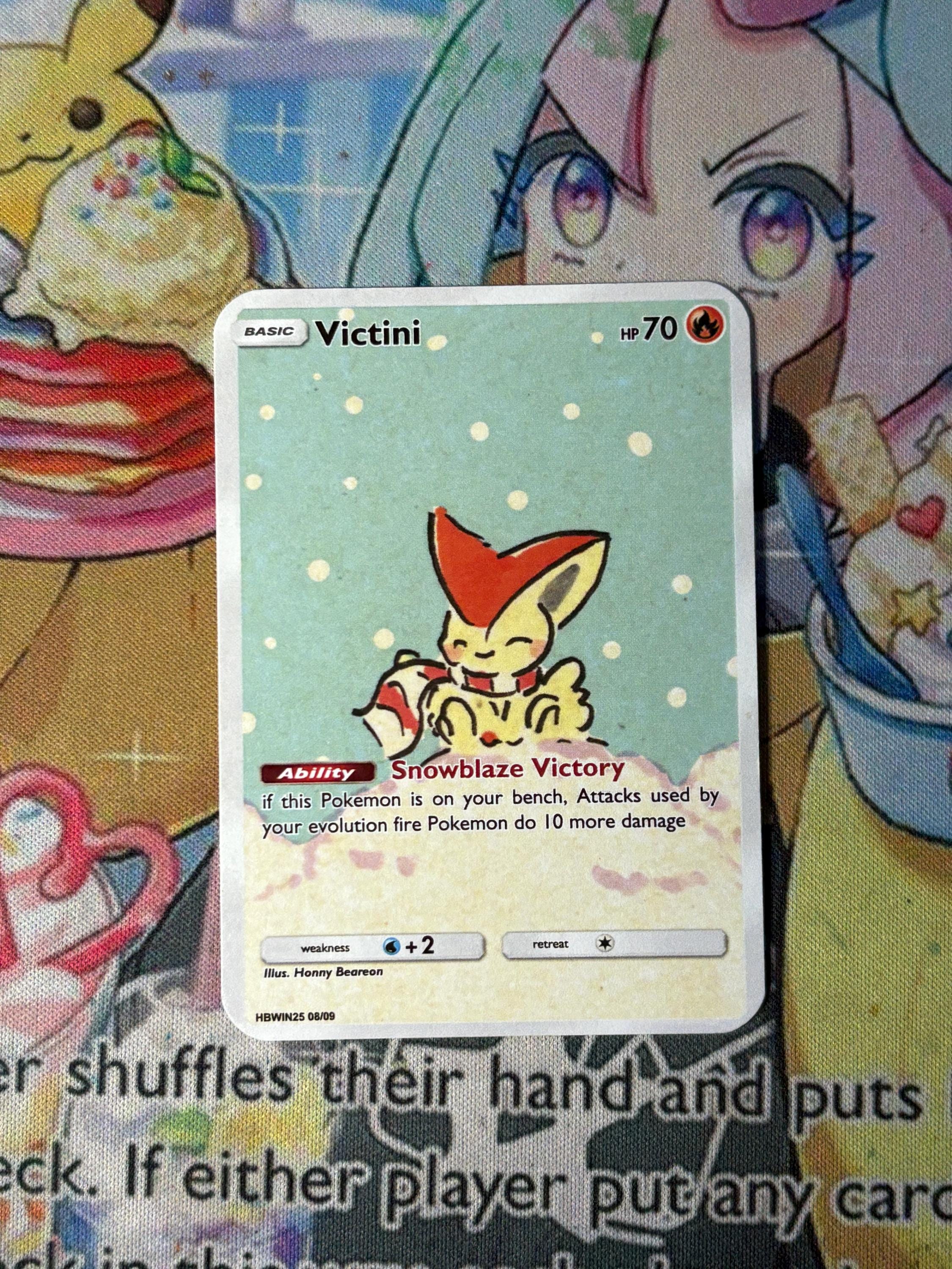 Winter Victini Doodle Card Print - Etsy