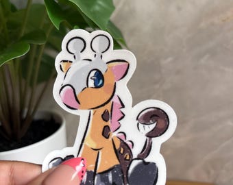 Girafarig Sticker 3inch Matte Vinyl (water/weather resistant)