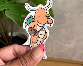Dragonite Sticker 3inch Matte Vinyl (water/weather resistant)