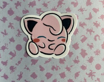 Jigglypuff! Sticker 3inch Matte Vinyl (water/weather resistant)