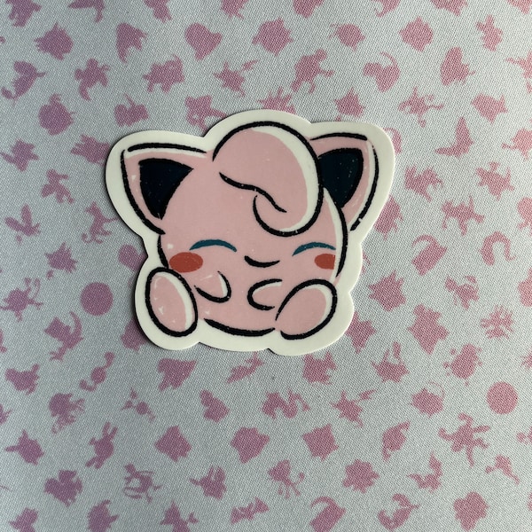 Jigglypuff! Sticker 3inch Matte Vinyl (water/weather resistant)