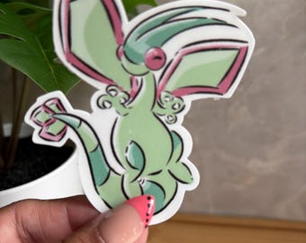 Flygon Doodle Sticker (3inch Matte Vinyl (water/weather resistant)
