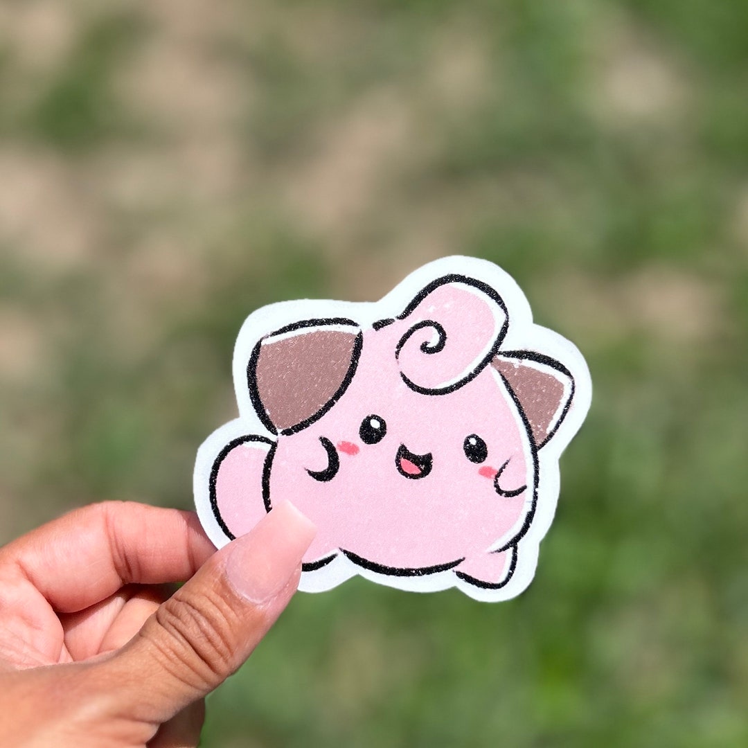 Cleffa Doodle Sticker 3inch Matte Vinyl (water/weather Resistant) - Etsy