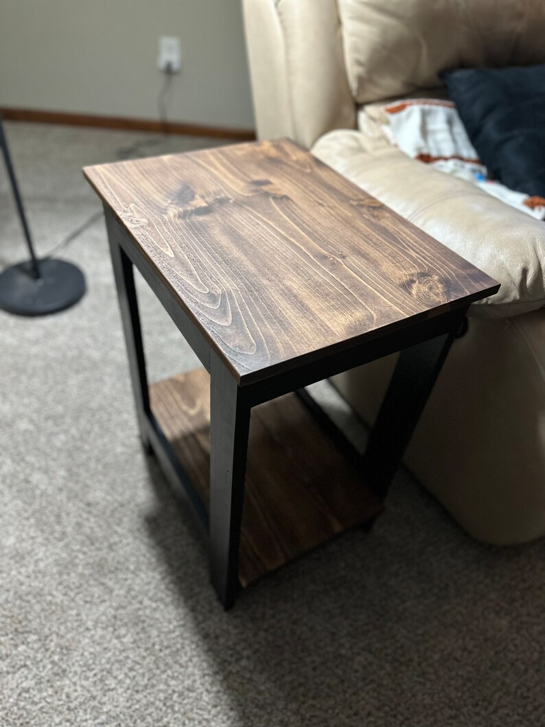 Rustic End Table End Table Farmhouse End Table Handmade End Etsy