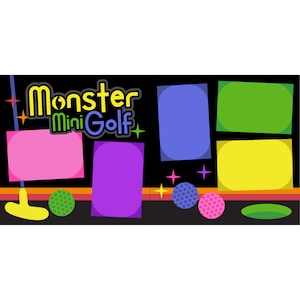 Monster Mini Golf Digital Scrapbook kit SVG