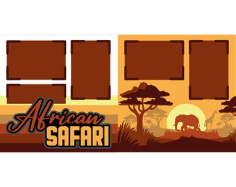 African Safari Digital Scrapbook Kit SVG