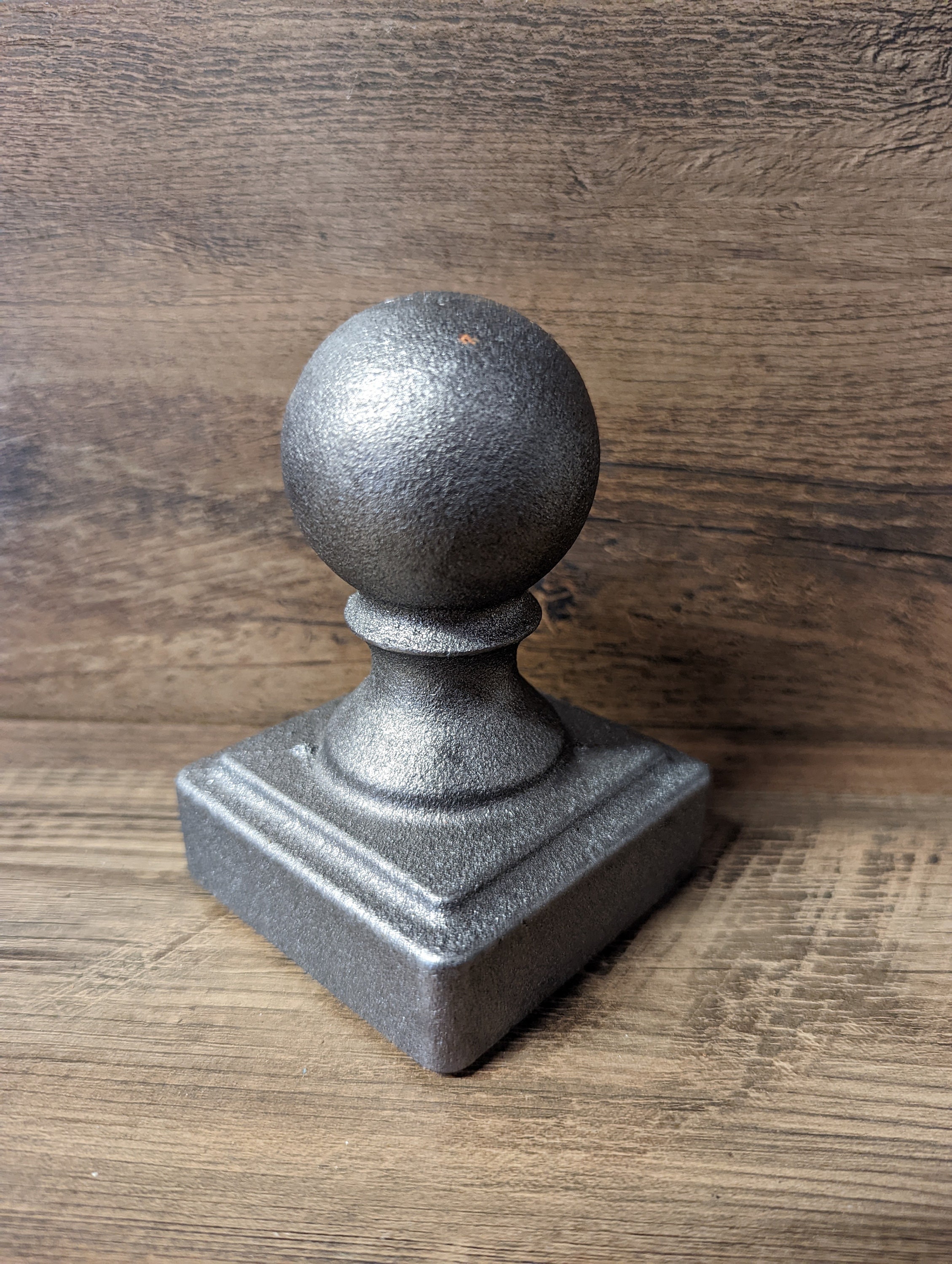 2.5 X 2.5 Cast Iron Ball Fence Finial Square Topper Post Caps for Posts ...