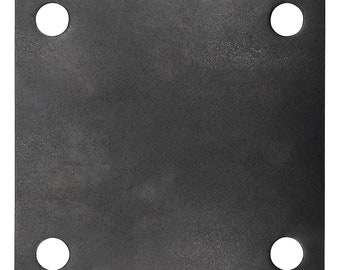 Sidco Supply 4x4" Weldable Square Steel Metal Baseplate–Laser Cut–A36 Steel Plate–1/4" Thick, 6mm-Heavy Duty Carbon Steel–10 Pieces