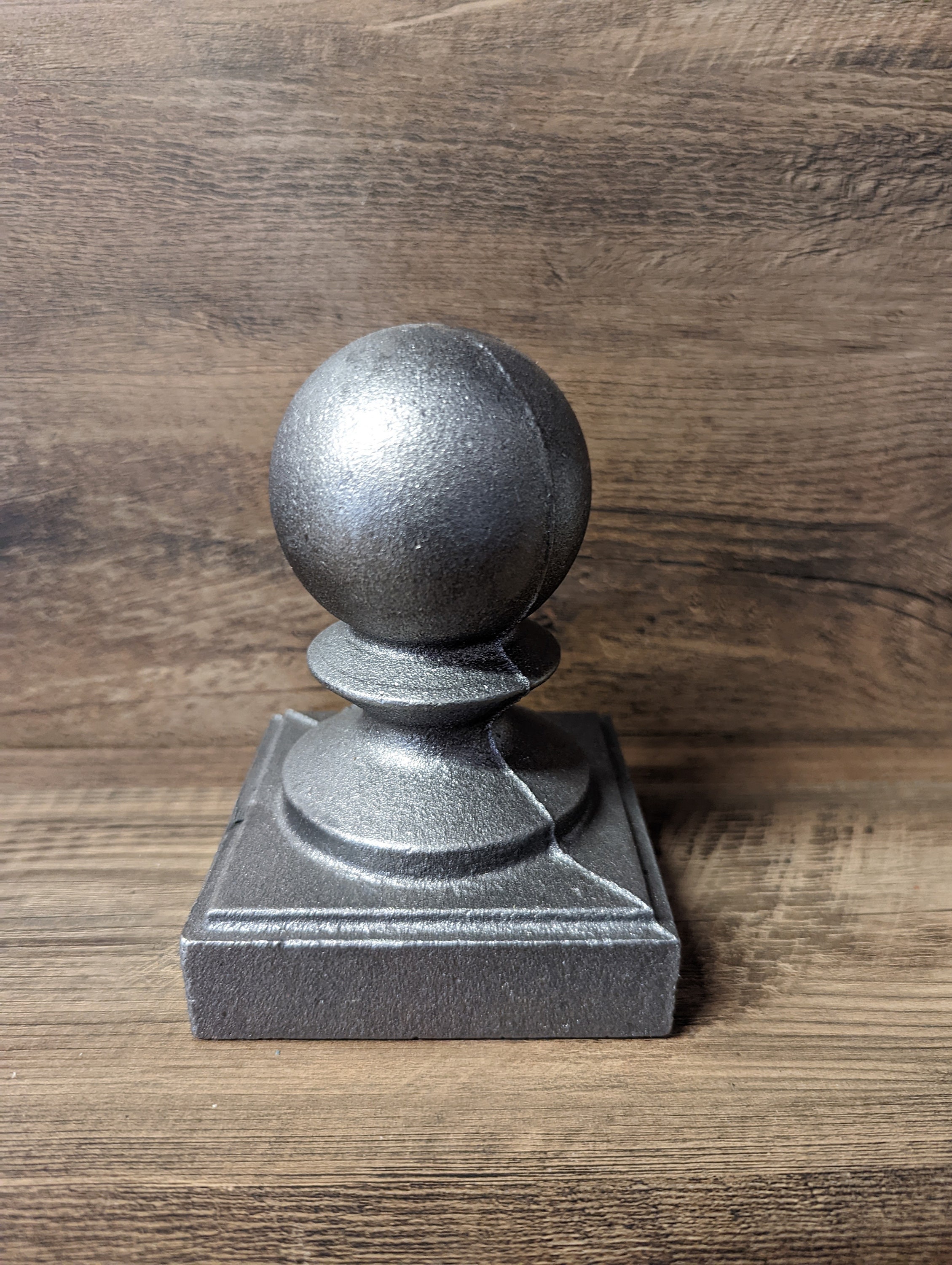 3 X 3 Cast Iron Ball Fence Finial Square Topper Post Caps for Post 4
