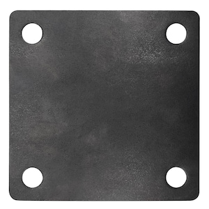 10 Pack of 4x4&quot; Weldable Square Steel Metal Baseplate - Laser Cut – A36 Heavy Duty Carbon Steel