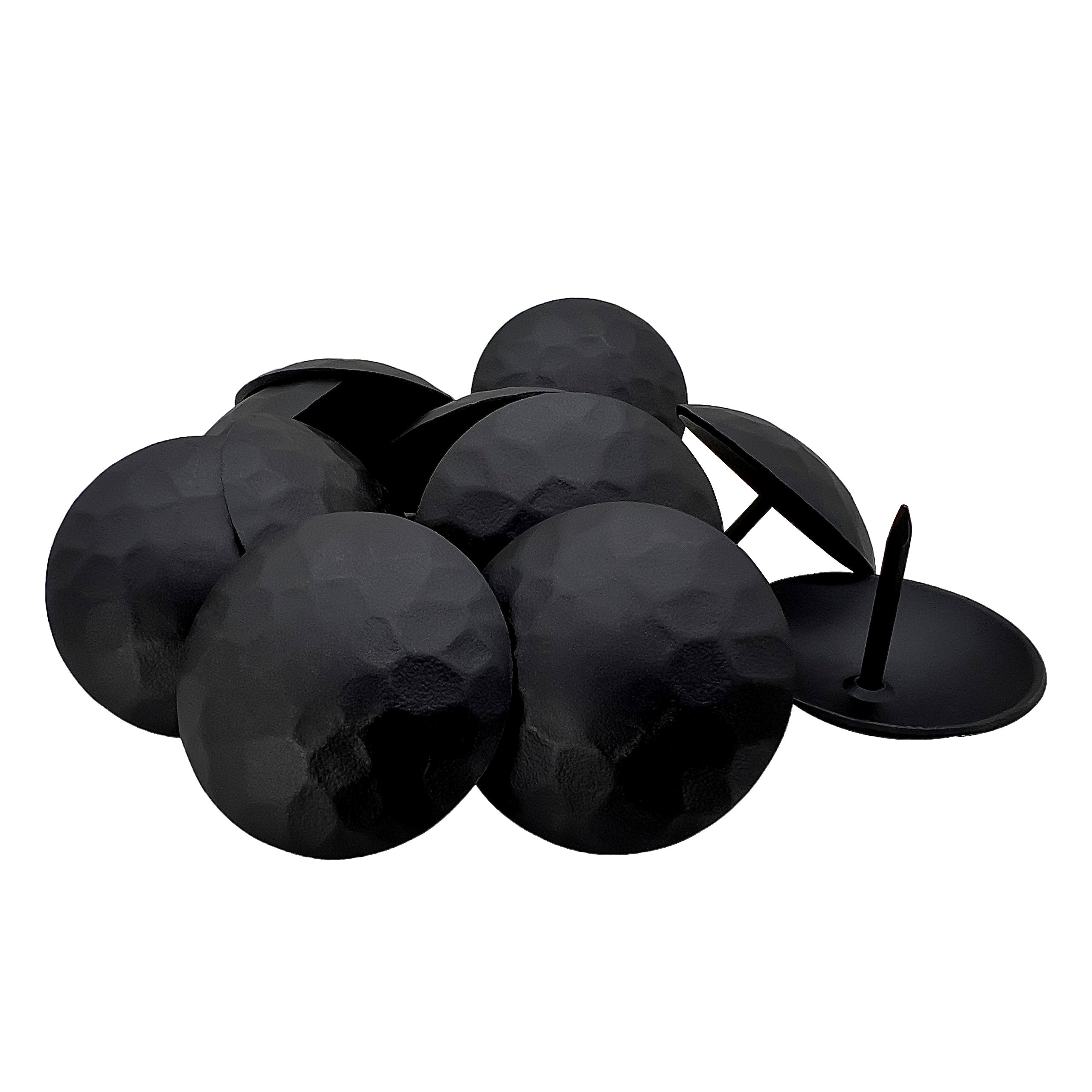 1.5" Inch Iron Clavos - Decorative Nails - Upholstery Tacks - Clavos - Antique Decorative Rustic Accent (Matte Black)