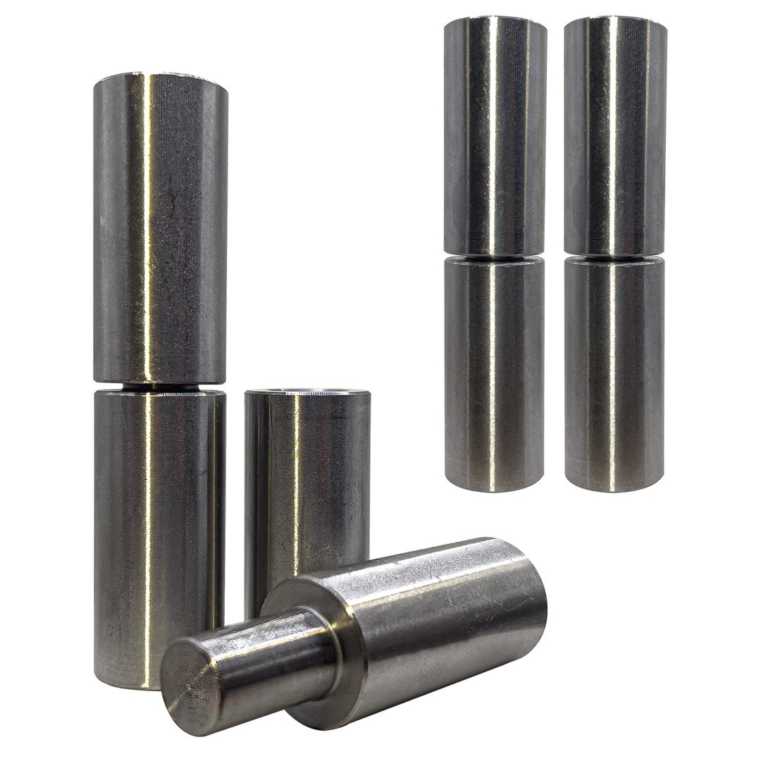 4-Pack Weldable Barrel Hinges – 4-1/8" X 3/4" Heavy Duty Gate Hinges, 700lb Capacity, Ball Bearing Detachable Hinge For Swing Doors & Trailer Ramps
