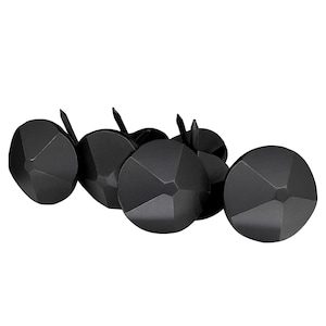1.25&quot; Inch Iron Clavos - Decorative Nails - Black - Upholstery Tacks - Clavos - Pyramid - Antique Rustic Accent (Matte Black)
