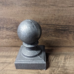 2 x 2 Cast Iron Ball Fence Finial Square Topper Post Caps for Posts