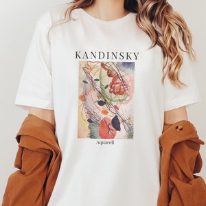 Kandinsky T-Shirt Aquarell Graphic Tee Abstract Art Tee Womens Tee Famous Painting Tshirt Unisex Tee Gift for Artist Avant-Garde