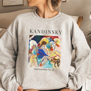 Kandinsky Sweatshirt Improvisation 30 Abstract Art Sweater Womens Top Famous Painting Sweater Unisex Gift for Artist Wassily Kandinsky