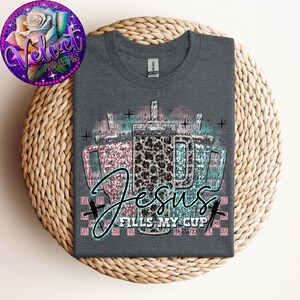 Jesus füllt meinen Kelch als png, trending, Leopard, Sublimation, DTF, Glaubensdesign, digitaler Download