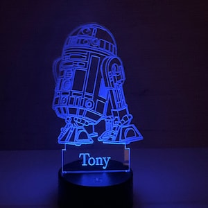 3D-LED-Lampe Star Wars - Droiden R2-D2 C-3PO BB-8 Mit Dem Sockel Ihrer  Wahl! - PictyourLamp