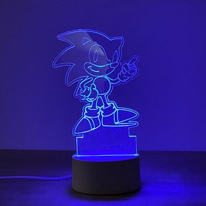  YARRD Sonic Night Light for Kids Sonic Lamp Sonic Led Night  Lights 3D Sonic Lamps for Boys Room Sonic Light : Baby