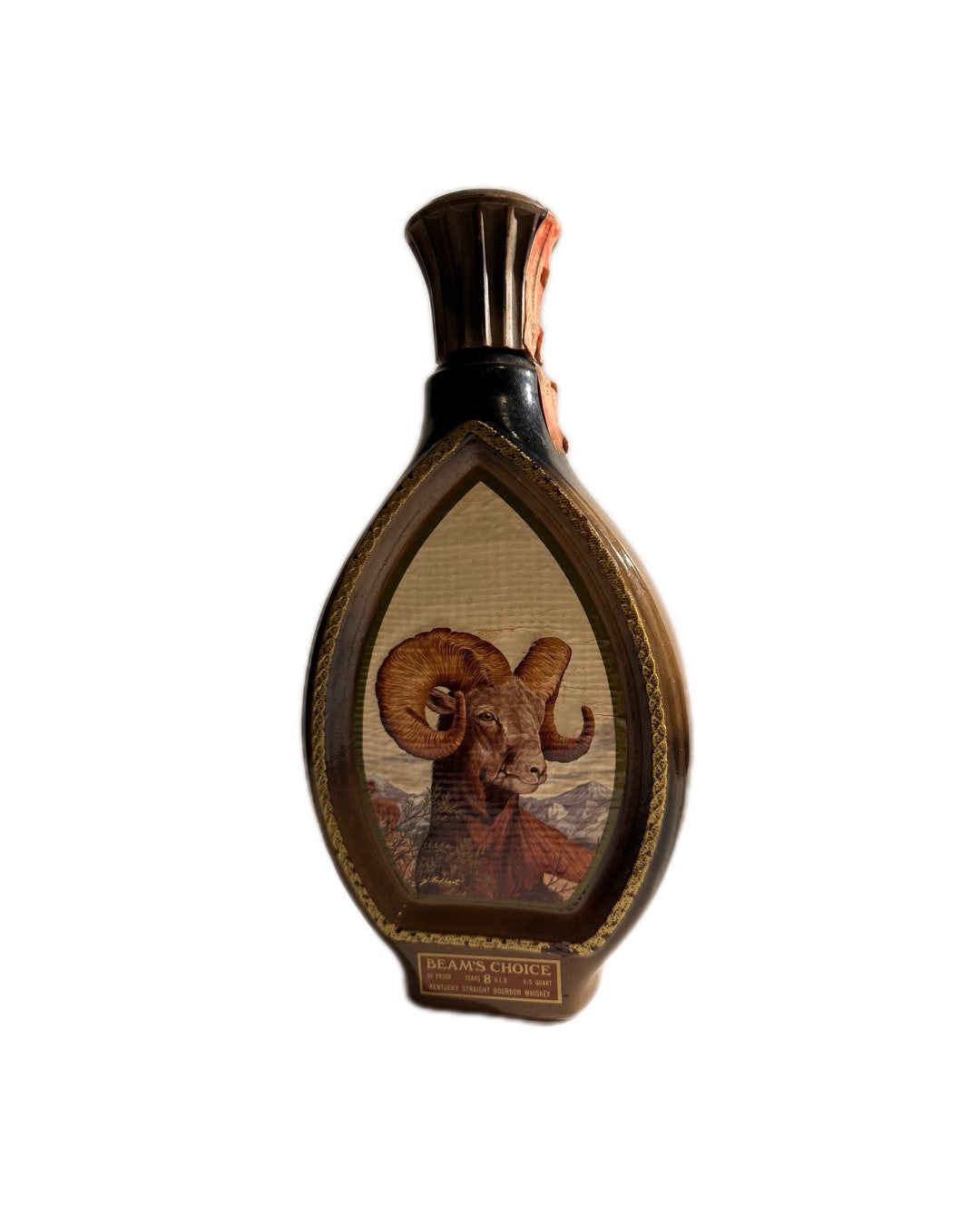 Vintage Jim Beam Ram Wildlife Collection Decanter Etsy