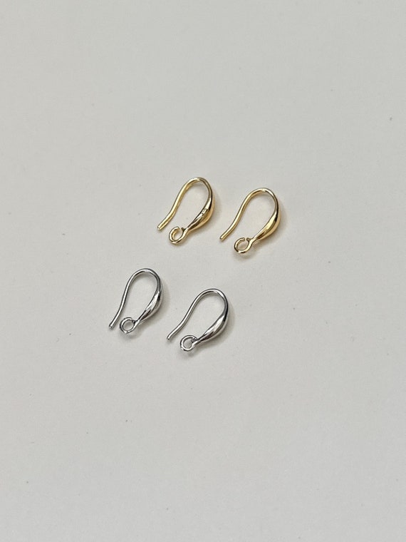 14k Gold Plated Earring Hooks With Loop, Ear Wires,French Hook Earring,Gold Plated Earring Wires Supply Findings,Ear Wire For Jewelry Making