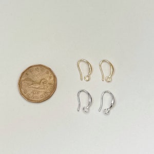 14k Gold Plated Earring Hooks With Loop, Ear Wires,French Hook Earring,Gold Plated Earring Wires Supply Findings,Ear Wire For Jewelry Making image 6