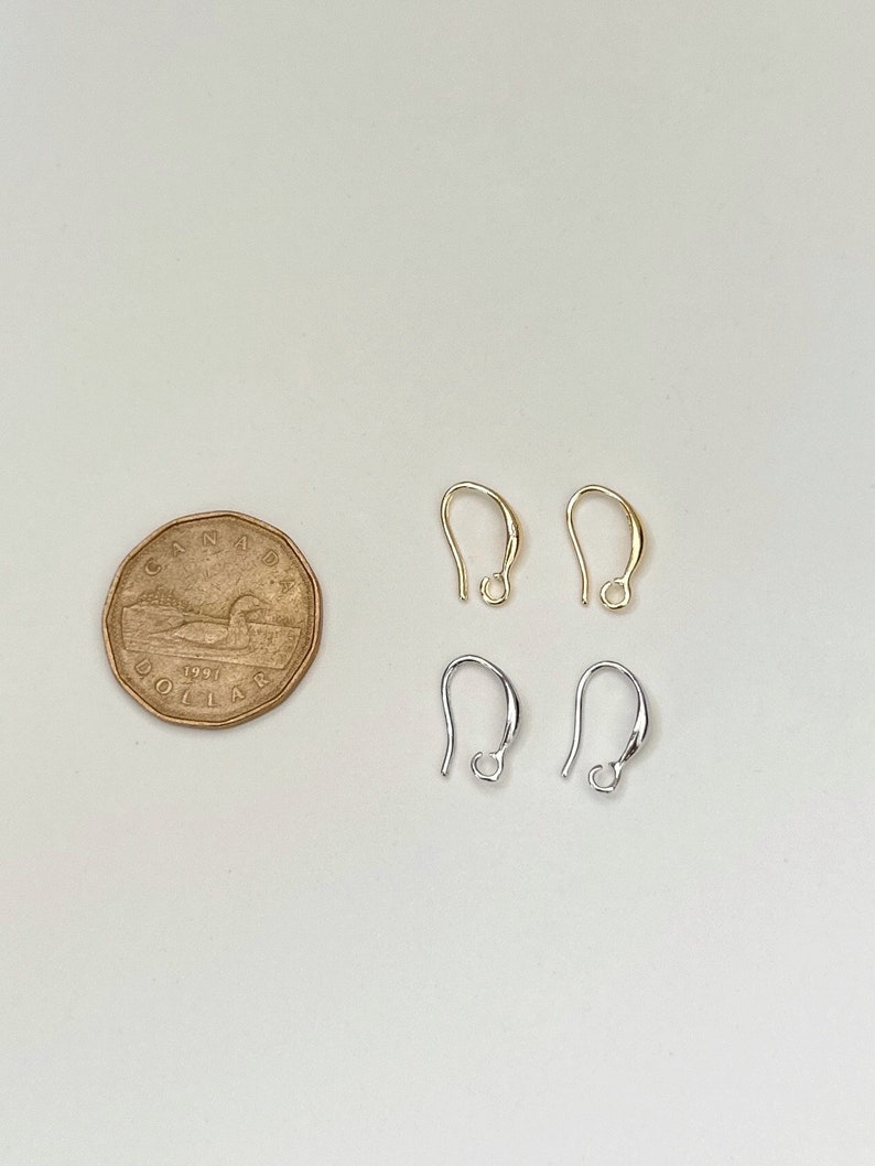 14k Gold Plated Earring Hooks With Loop, Ear Wires,French Hook Earring,Gold Plated Earring Wires Supply Findings,Ear Wire For Jewelry Making image 6