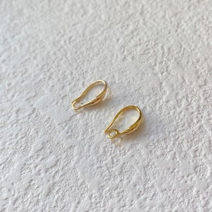 14k Gold Plated Earring Hooks With Loop, Ear Wires,French Hook Earring,Gold Plated Earring Wires Supply Findings,Ear Wire For Jewelry Making image 3