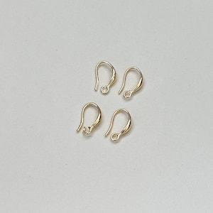 14k Gold Plated Earring Hooks With Loop, Ear Wires,French Hook Earring,Gold Plated Earring Wires Supply Findings,Ear Wire For Jewelry Making 14k Gold