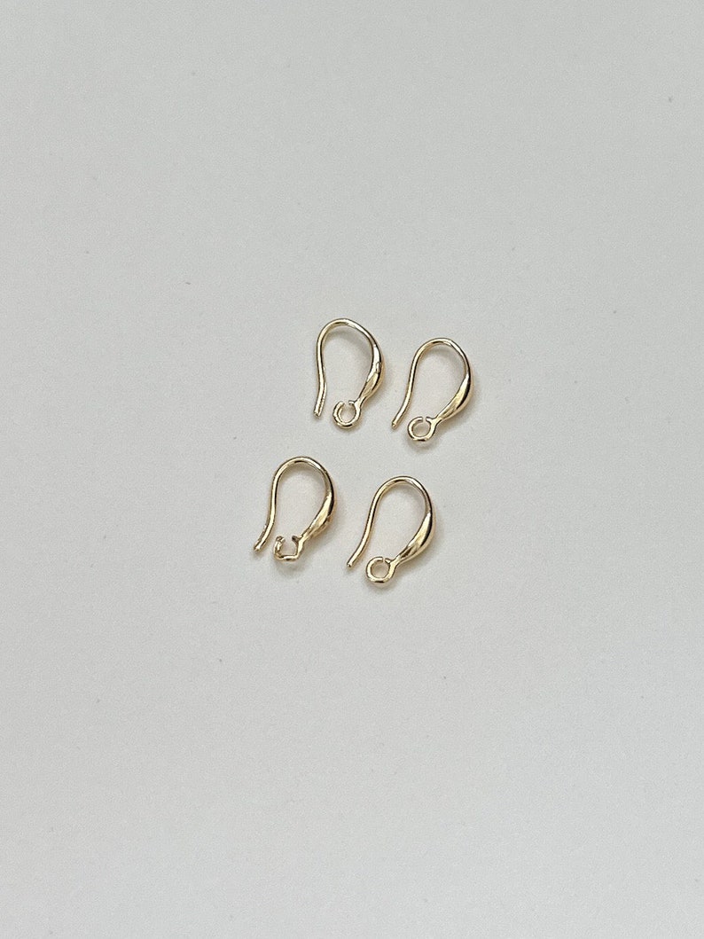 14k Gold Plated Earring Hooks With Loop, Ear Wires,French Hook Earring,Gold Plated Earring Wires Supply Findings,Ear Wire For Jewelry Making 14k Gold