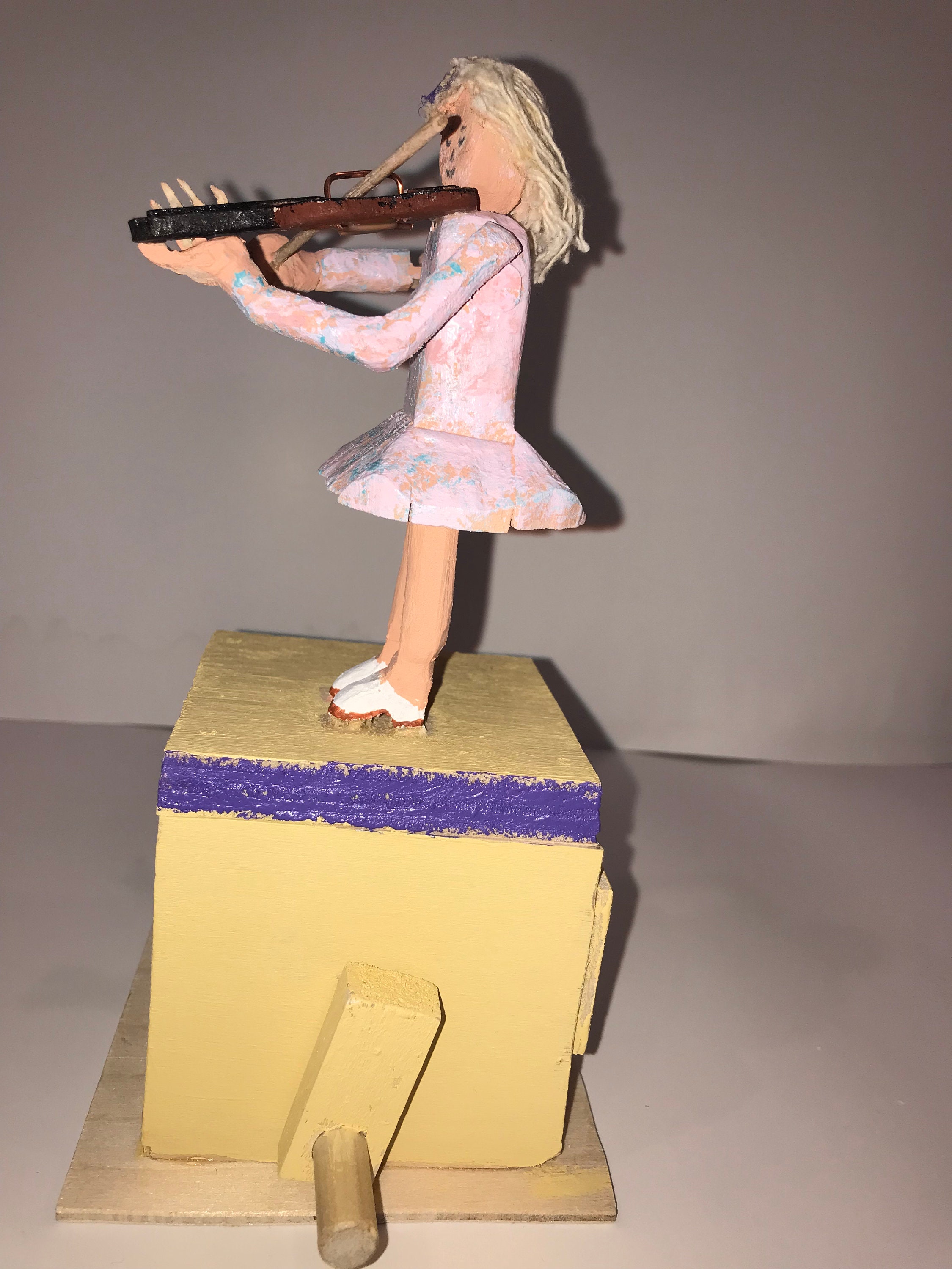 Handmade Wooden Automaton Young Violinist Girl - Collectable - Etsy