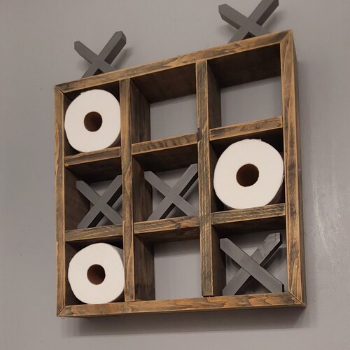 Tic Tac Toe Toilet Roll Holder Etsy